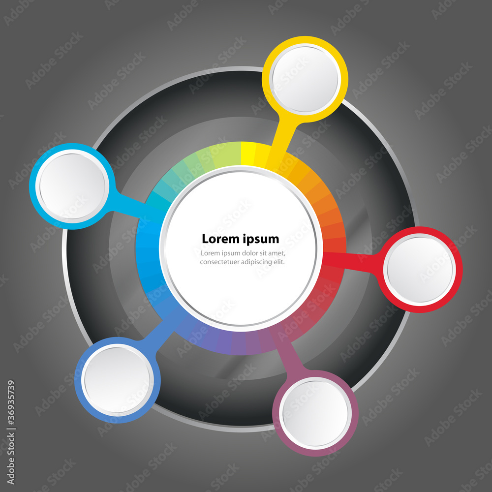 Aufkleber Vector graph color spectrum background