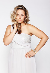 Naklejka premium beautiful plus size woman