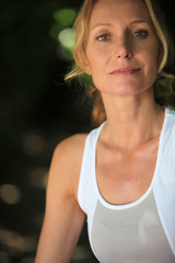 Fototapeta premium Woman in her workout gear