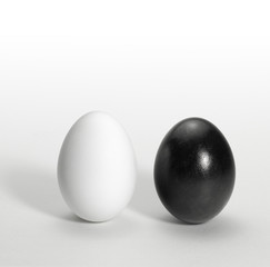 black and white egg