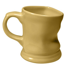 dented yellow cup