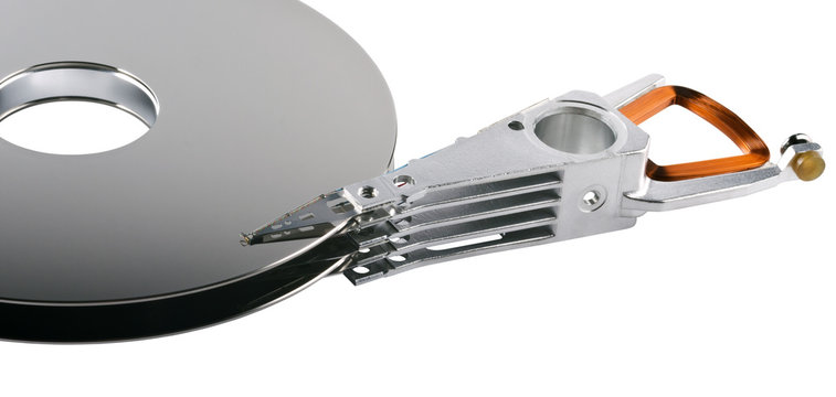 hard disk platter and actuator arm