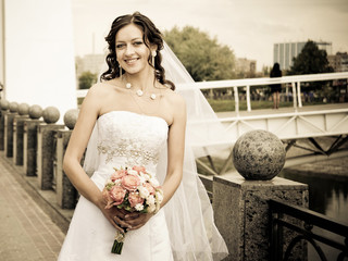 smiling bride