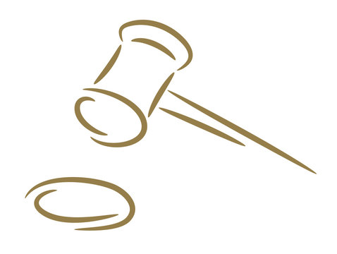 brown gavel striking, auction concept clip art preview