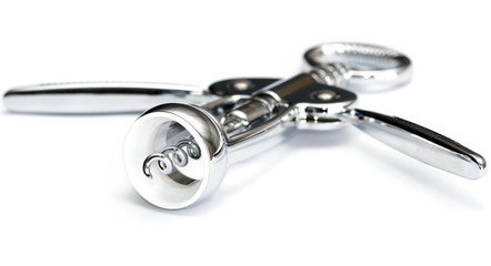 Corkscrew isolated on the white background