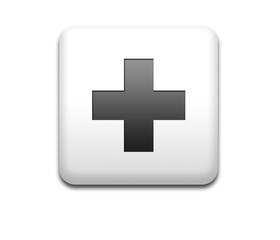 Obraz premium Boton cuadrado blanco multimedia añadir