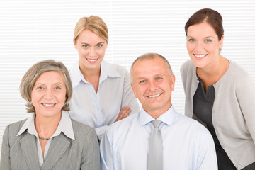 Business team pretty businesswomen with colleagues