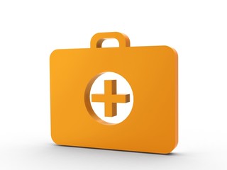 3d Icon Arztkoffer orange