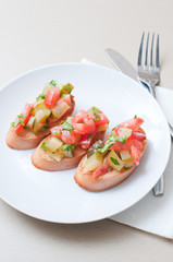 toast with vegetables