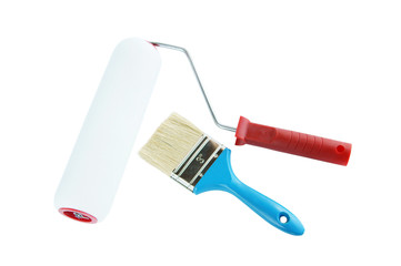 Paint brush and paint roller