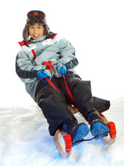 Naklejka premium kids winter fun