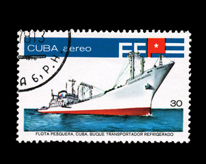 CUBA, Flota pesquera cuba buque transportador refrigerado, 1978