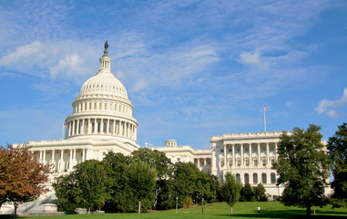 Naklejka premium White house in a sunny day