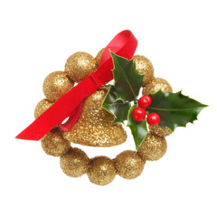 Bell bow and holly