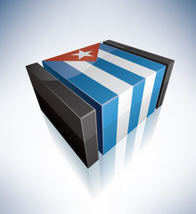 3D flag of Cuba