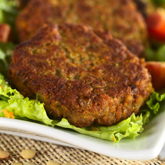 Vegetarian lentil burger