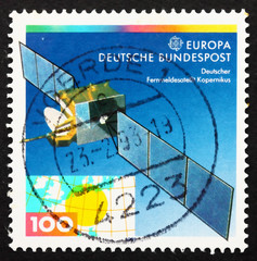 Postage stamp Germany 1991 Copernicus satellite