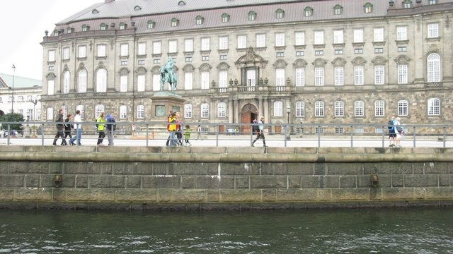 Embankment near Statue of Frederick VII in Copenhagen