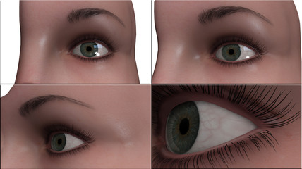 occhio visualizzazione 3d iride cornea lasik laser
