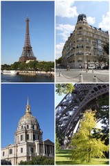 Paris, 4 photos pour carte postale