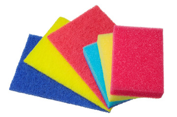 Different multi-colorful kitchen sponges
