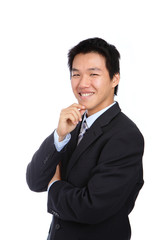 Young business man with confident smile