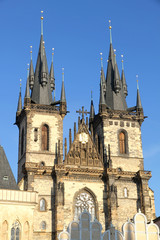 Fototapeta na wymiar Kościół Tyn w Pradze