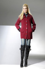 fashionable woman in light background