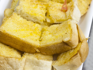 Toast with milk and butter