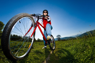 Girl riding bike