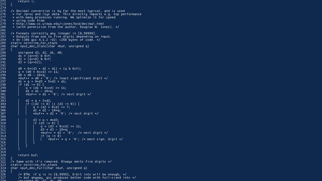 Source code scrolling
