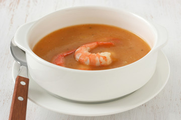 soup with shrimps