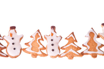 ginger snowman and tree