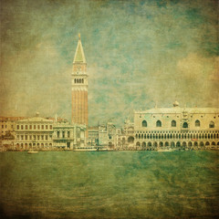 Fototapeta na wymiar Vintage image of Venice, Italy