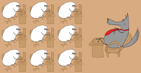 Office of the sheep and the wolf