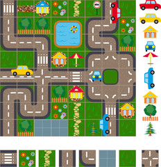 Kartenschema der Straßen