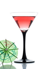 A simple drink isolated on a white background