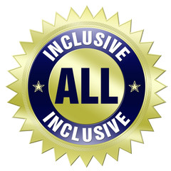 all inclusive button gold hochwertig