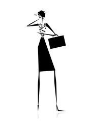 Business lady, silhouette for your design