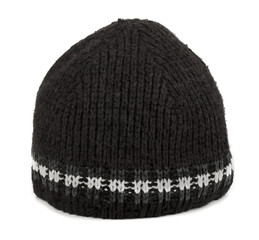 Black winter  tuque isolated on white
