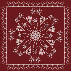 Folk Motif Design wall painting