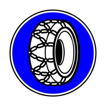 Verkehrsschild - 268 Schneeketten
