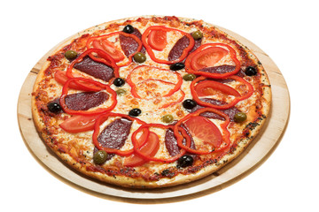 pizza with salami