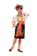Woman in the Ukrainian national clothes