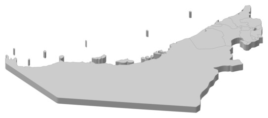 Map of the United Arab Emirates