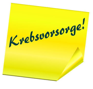 Klebezettel Krebsvorsorge
