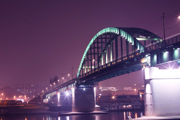 Fototapeta na wymiar Bridge By Night