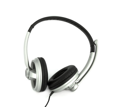 Audio headset with a micro (clipping path )