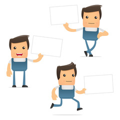 set of funny cartoon mechanic