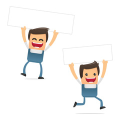 set of funny cartoon mechanic